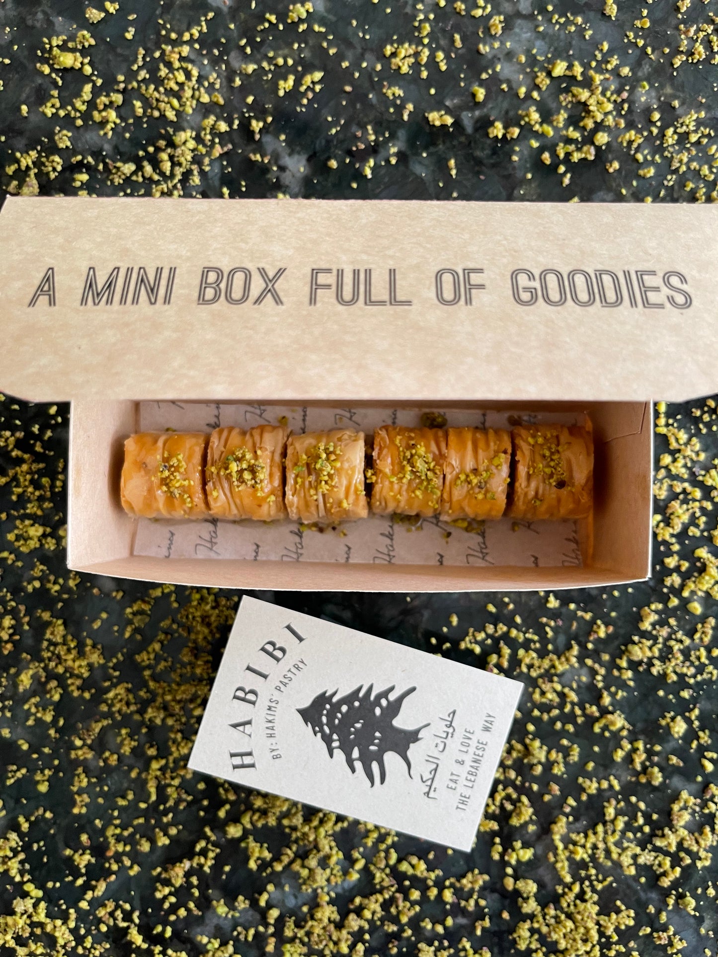 10 MINI CAJAS DE BAKLAVA X6 UNIDADES